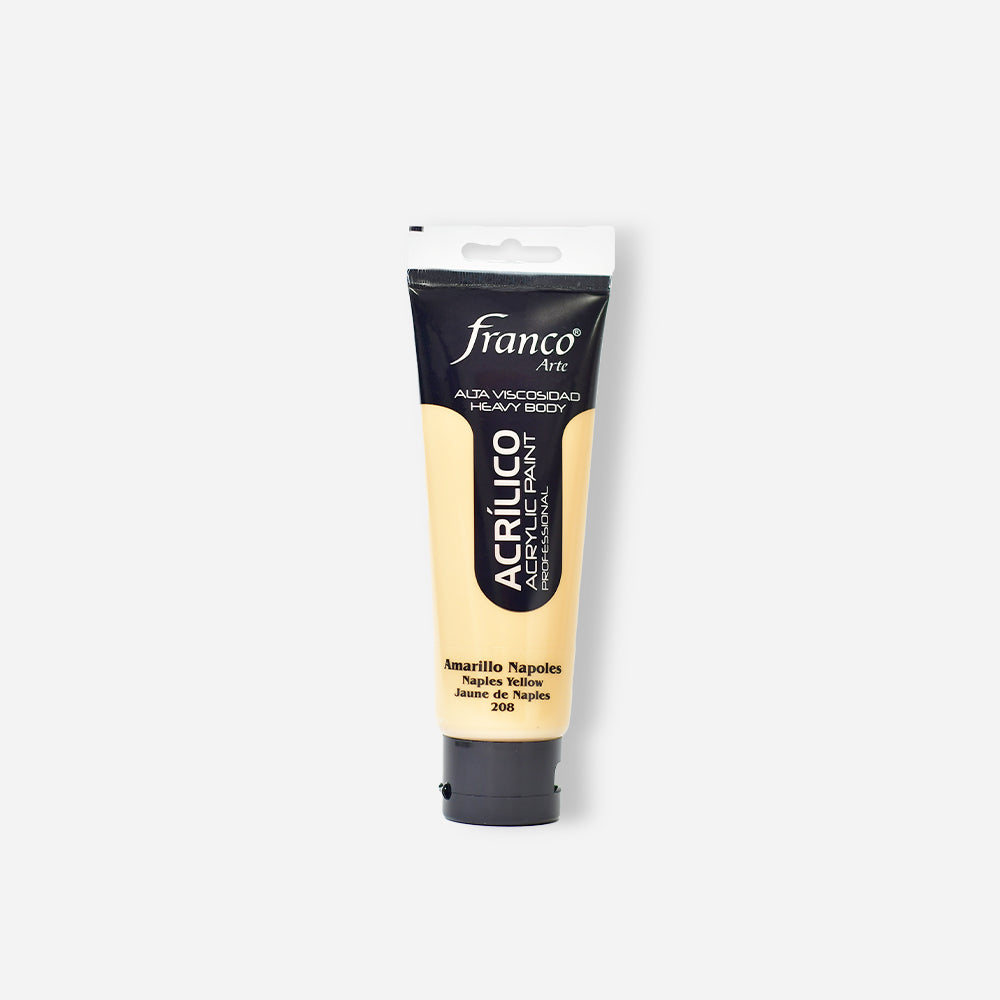 Pintura Acrílica Profesional Tono Amarillo Napoles