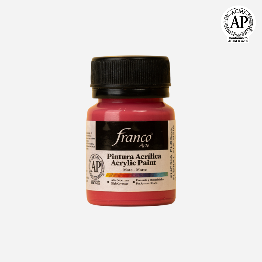 Pintura Acrílica Fucsia Floral