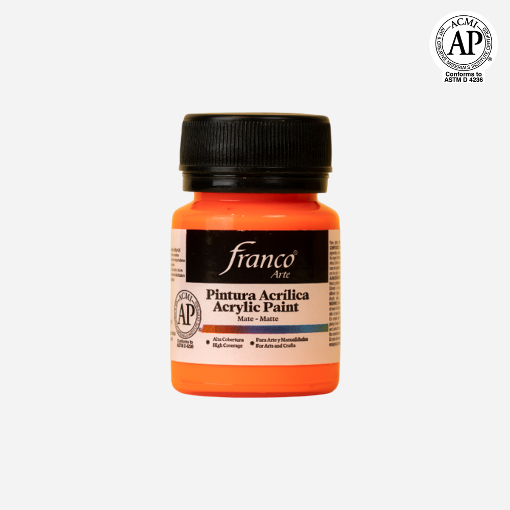 Pintura Acrílica Naranja Fluorescente