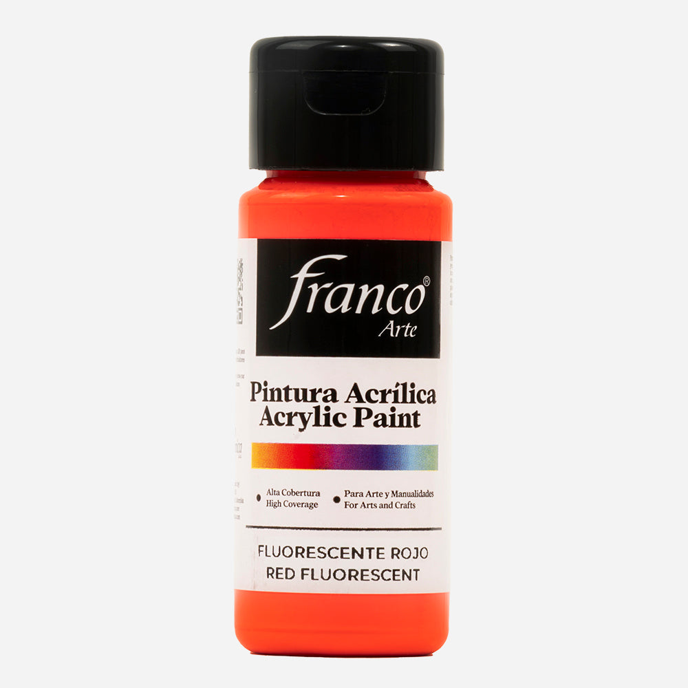 Pintura Acrílica Fluorescente Rojo