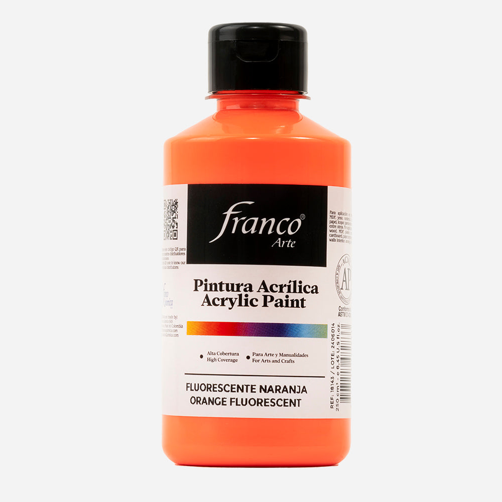 Pintura Acrílica Naranja Fluorescente