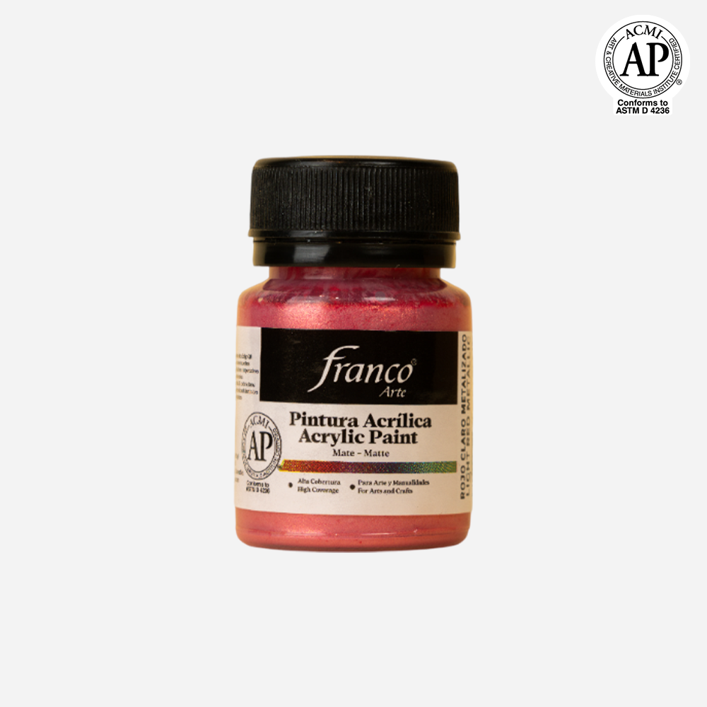 Pintura Acrilica Rojo Claro Metalizado