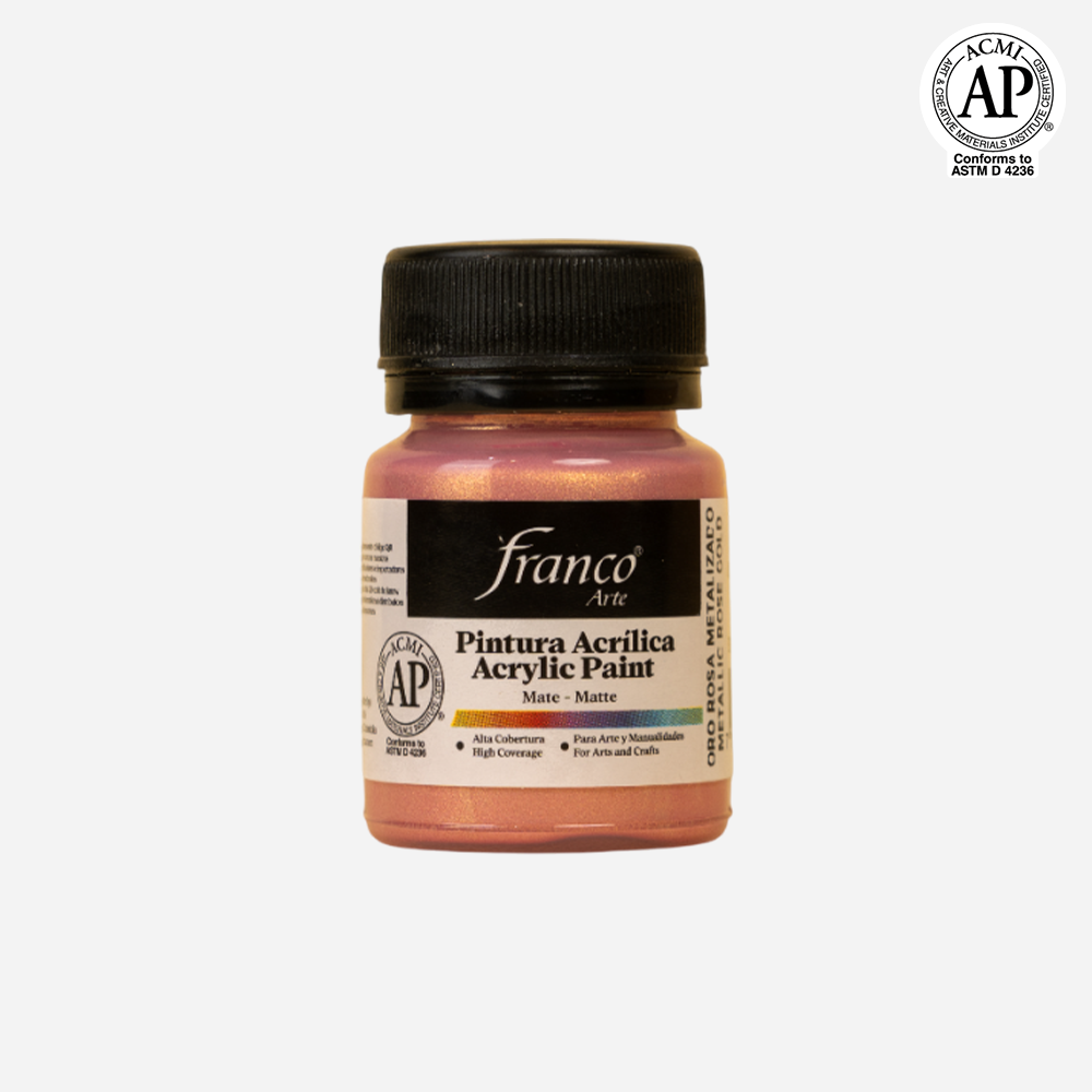 Pintura Acrilica Oro Rosa Metalizado