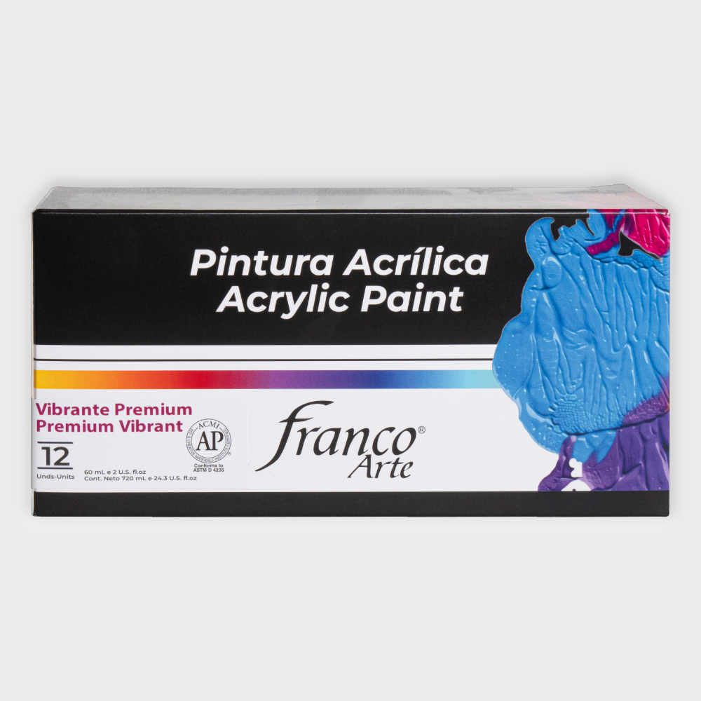 Set de Pintura Acrílica Vibrantes x12 Unds